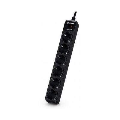 CyberPower B0620SC0-DE limitador de tensión Negro 6 salidas AC 200 - 250 V 1,8 m CyberPower B0620SC0-DE limitador de tensión Negro 6 salidas AC 200 - 250 V 1,8 m