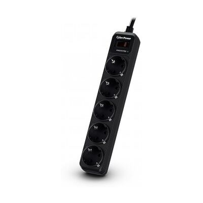 CyberPower B0520SC0-DE limitador de tensión Negro 5 salidas AC 200 - 250 V 1,8 m CyberPower B0520SC0-DE limitador de tensión Negro 5 salidas AC 200 - 250 V 1,8 m
