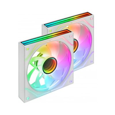 Mars Gaming MF3DPROX2RW - Kit Ventiladores 2x120mm - Aspas Invertidas ARGB Infinity Mirror - FDB PWM Mars Gaming MF3DPROX2RW - Kit Ventiladores 2x120mm - Aspas Invertidas ARGB Infinity Mirror - FDB PWM
