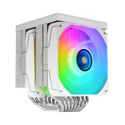 Mars Gaming MCPU-LCDPROW - 380W TDP Dual-Tower - LCD ARGB - Blanco Mars Gaming MCPU-LCDPROW - 380W TDP Dual-Tower - LCD ARGB - Blanco