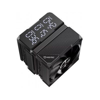 Hiditec DC40 PRO - Disipador CPU - Pantalla Digital - 6 Heatpipes - 2x120mm FDB - 270W TDP Hiditec DC40 PRO - Disipador CPU - Pantalla Digital - 6 Heatpipes - 2x120mm FDB - 270W TDP