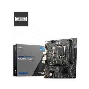 MSI PRO H610M-G - LGA 1700 - micro ATX - Intel H610 MSI PRO H610M-G - LGA 1700 - micro ATX - Intel H610