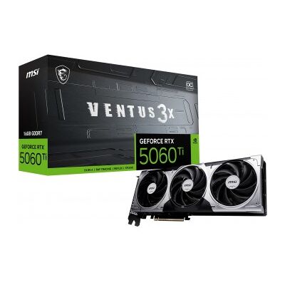 MSI VENTUS GeForce RTX 5060 TI 16G 3X OC NVIDIA 16 GB GDDR7 MSI VENTUS GeForce RTX 5060 TI 16G 3X OC NVIDIA 16 GB GDDR7