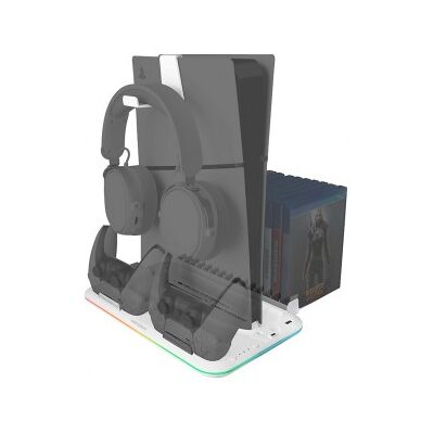 Soporte Multifunción RGB para PS5 Mars Gaming MPS5-B2 - Blanco Soporte Multifunción RGB para PS5 Mars Gaming MPS5-B2 - Blanco