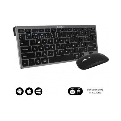 Teclado y Ratón Inalámbrico Subblim OCO020 Combo Multidispositivo Compacto - Gris Teclado y Ratón Inalámbrico Subblim OCO020 Combo Multidispositivo Compacto - Gris