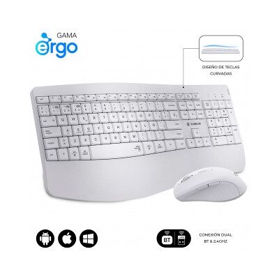 Subblim Teclado con ratón COMBO DUAL OFFICE PROWAVE Blanco Subblim Teclado con ratón COMBO DUAL OFFICE PROWAVE Blanco