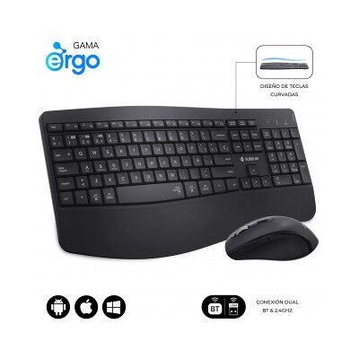 Subblim Teclado con ratón COMBO DUAL OFFICE PROWAVE Negro Subblim Teclado con ratón COMBO DUAL OFFICE PROWAVE Negro