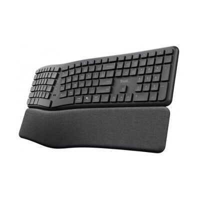 Trust Keyra Teclado inalámbrico multidispositivo ergonómico Español Negro Trust Keyra Teclado inalámbrico multidispositivo ergonómico Español Negro