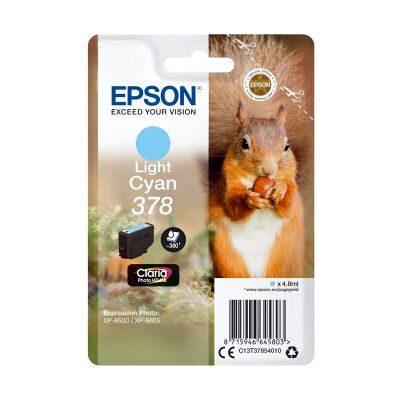 378, Epson, Cian claro, Expression Photo XP-8500, XP-8505, 4,8 ml, 360 páginas, Ampolla 378, Epson, Cian claro, Expression Photo XP-8500, XP-8505, 4,8 ml, 360 páginas, Ampolla