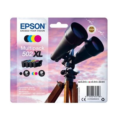 502XL, Epson, Negro, Cian, Magenta, Amarillo, WorkForce WF-2860DWF, WF-2865DWF Expression Home 502XL, Epson, Negro, Cian, Magenta, Amarillo, WorkForce WF-2860DWF, WF-2865DWF Expression Home