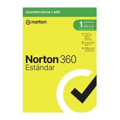 Symantec Norton 360 Standard Seguridad de antivirus Base Español 1 licencia(s) 1 año(s) Symantec Norton 360 Standard Seguridad de antivirus Base Español 1 licencia(s) 1 año(s)