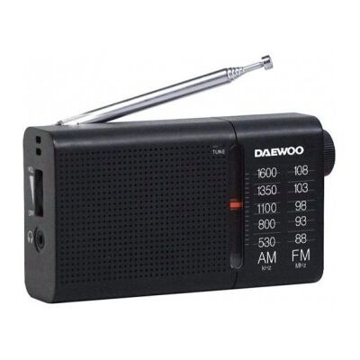 Radio Transistorizador Daewoo Negro AM/FM - Radio Radio Transistorizador Daewoo Negro AM/FM - Radio