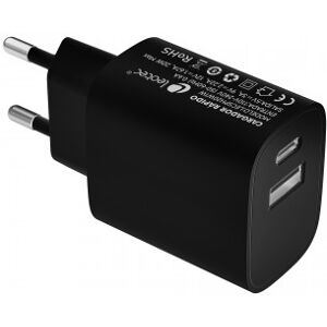 Leotec Cargador 20W 1xUSB-C PD + 1x USB-A Negro Leotec Cargador 20W 1xUSB-C PD + 1x USB-A Negro