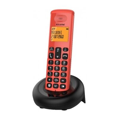 Alcatel E160 Teléfono DECT Identificador de llamadas Negro, Rojo Alcatel E160 Teléfono DECT Identificador de llamadas Negro, Rojo