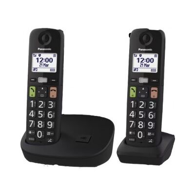 Panasonic KX-TGU112 Teléfono DECT Identificador de llamadas Negro Panasonic KX-TGU112 Teléfono DECT Identificador de llamadas Negro