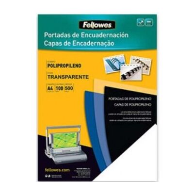 Portadas de Polipropileno Fellowes 54770 - A4 - 500 Micras - 100 unidades - Helado Claro Portadas de Polipropileno Fellowes 54770 - A4 - 500 Micras - 100 unidades - Helado Claro