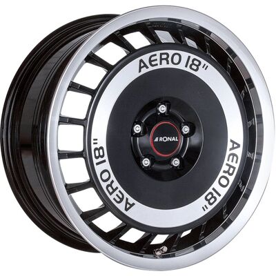 Llanta De Aluminio Ronal R50 Aero 8x18 5x112 Et45 Frontal Negro Pulido Llanta De Aluminio Ronal R50 Aero 8x18 5x112 Et45 Frontal Negro Pulido