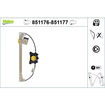 Regulador De Ventana Valeo 851176 Regulador De Ventana Valeo 851176