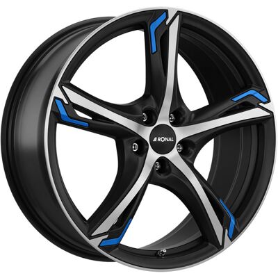 Llanta De Aluminio Ronal R62 Blue 8.5x20 5x114.3 Et50 Jetblack-matt-frontkopiert Llanta De Aluminio Ronal R62 Blue 8.5x20 5x114.3 Et50 Jetblack-matt-frontkopiert