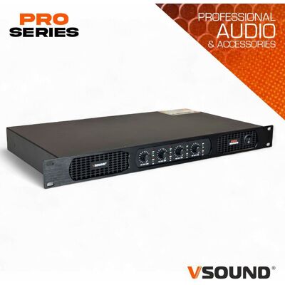 VSOUND Amplificador Áudio 19" 4x1000W 4 Canais Amplificador VSOUND Amplificador Áudio 19" 4x1000W 4 Canais Amplificador