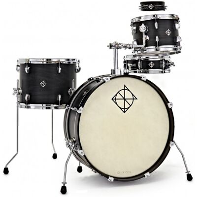 Dixon PODL520BKC Little Roomer Fusion 20 Laca negra satinada color carbón Conjunto de Bateria Dixon PODL520BKC Little Roomer Fusion 20 Laca negra satinada color carbón Conjunto de Bateria