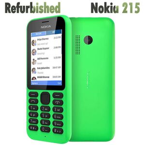 Teléfono móvil Nokia Original Nokia 215 reacondicionado con 2 SIM Verde 2 Sim Simple Set Teléfono móvil Nokia Original Nokia 215 reacondicionado con 2 SIM Verde 2 Sim Simple Set