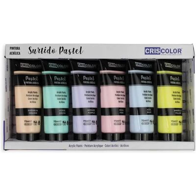 Ninguno C.A - Surtido Pintura Acrílica - PACK 6x75ml - Ideal para Principiantes, Estudiantes y Artistas Profesionales en Trabajo Artístico y Manualidades Ninguno C.A - Surtido Pintura Acrílica - PACK 6x75ml - Ideal para Principiantes, Estudiantes y Artistas Profesionales en Trabajo Artístico y Manualidades
