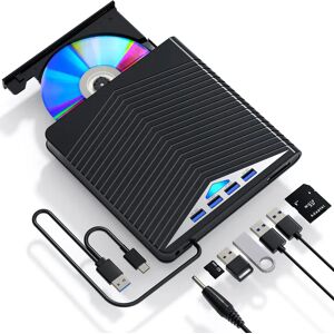 Ninguno Unidad Blu-ray externa, reproductor de DVD/BD, lectura/escritura, grabadora de DVD UHD portátil, para Win 7/8/10/11/PC, negro Ninguno Unidad Blu-ray externa, reproductor de DVD/BD, lectura/escritura, grabadora de DVD UHD portátil, para Win 7/8/10/11/PC, negro