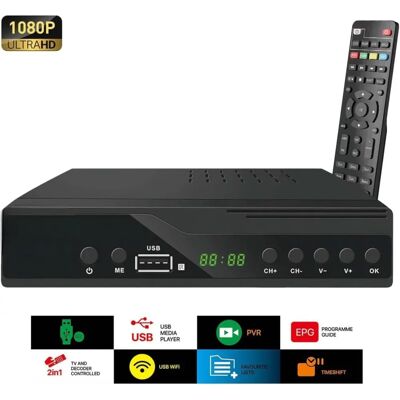 Ninguno 2024 Nueva Version TDT televisión DECODER UHD DVB-T T2 Tuner MPEG-4 2 Nero TDT HD 265 Receptor TDT, Sintonizador Digital Terrestre, decodificador terrestre, Receptor Digital de Alta Full HD 1080p/ Ninguno 2024 Nueva Version TDT televisión DECODER UHD DVB-T T2 Tuner MPEG-4 2 Nero TDT HD 265 Receptor TDT, Sintonizador Digital Terrestre, decodificador terrestre, Receptor Digital de Alta Full HD 1080p/
