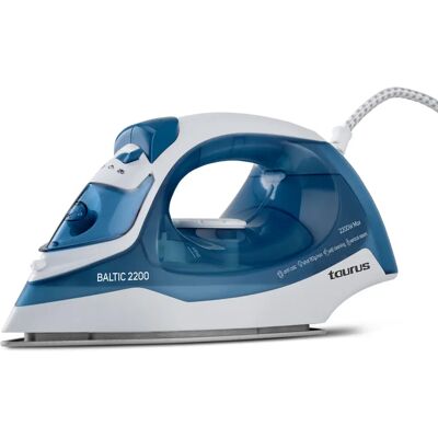 Taurus - Plancha de vapor Baltic 2200. Color Azul. Material producto Plástico. Potencia 2.200 W. Longitud del cable 201 cm Taurus - Plancha de vapor Baltic 2200. Color Azul. Material producto Plástico. Potencia 2.200 W. Longitud del cable 201 cm