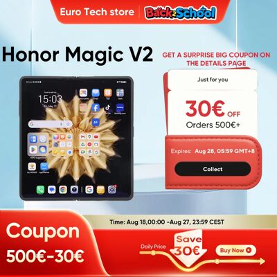 Versión Global Honor Magic V2 5G Smartphone plegable Snapdragon 8 Gen2 LTPO pantalla OLED 120Hz 50MP Triple cámara Android móvil Versión Global Honor Magic V2 5G Smartphone plegable Snapdragon 8 Gen2 LTPO pantalla OLED 120Hz 50MP Triple cámara Android móvil