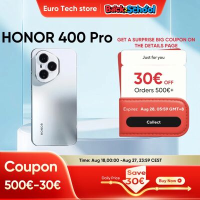 NUEVO HONOR 400 Pro 5G Smartphone 6,7 ′′ AMOLED Snapdragon 8 Gen 3 MagicOS 9,0 200MP AI Ultra HD Lente 6000mAh 100W SuperCharge eSIM NUEVO HONOR 400 Pro 5G Smartphone 6,7 ′′ AMOLED Snapdragon 8 Gen 3 MagicOS 9,0 200MP AI Ultra HD Lente 6000mAh 100W SuperCharge eSIM