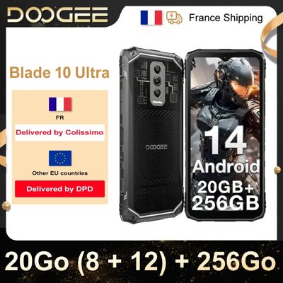Doogee Blade 10 Ultra, Smartphone robusto 20 GB (8 + 12) 256 GB Cámara de 50 MP 5150 mAh 6,56 " 4G LTE Android 14 Doogee Blade 10 Ultra, Smartphone robusto 20 GB (8 + 12) 256 GB Cámara de 50 MP 5150 mAh 6,56 " 4G LTE Android 14