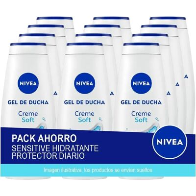 NIVEA Creme Soft Gel de Ducha 650ml - Pack ahorro de 12 unidades (total 7,8 litros) NIVEA Creme Soft Gel de Ducha 650ml - Pack ahorro de 12 unidades (total 7,8 litros)
