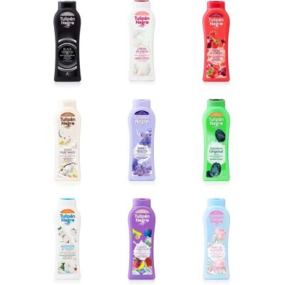 NONE Gel de Baño Tulipán Negro 650ml pack de 1 botella/3 botellas/6 botellas con 20 olores diferentes a elegir,gel de ducha Tulipán Negro unisex para piel normal nutriente aporta gran suavidad a la piel NONE Gel de Baño Tulipán Negro 650ml pack de 1 botella/3 botellas/6 botellas con 20 olores diferentes a elegir,gel de ducha Tulipán Negro unisex para piel normal nutriente aporta gran suavidad a la piel
