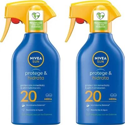 Ninguno NIVEA SUN Protege & Hidrata Spf20 - Protector Solar Corporal Spray - Pack 2x270ml Ninguno NIVEA SUN Protege & Hidrata Spf20 - Protector Solar Corporal Spray - Pack 2x270ml
