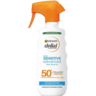 Ninguno DELIAL Sensitive Advanced protector solar ceramide protect SPF-50+ pistola 270 ml muy resistente al agua y 0% graso Ninguno DELIAL Sensitive Advanced protector solar ceramide protect SPF-50+ pistola 270 ml muy resistente al agua y 0% graso