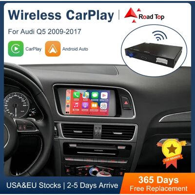Road Top CarPlay inalámbrico Android Auto para Audi A4, A5, Q5, B9, 2009-2017, con funciones de reproducción de coche AirPlay Mirror Link Road Top CarPlay inalámbrico Android Auto para Audi A4, A5, Q5, B9, 2009-2017, con funciones de reproducción de coche AirPlay Mirror Link