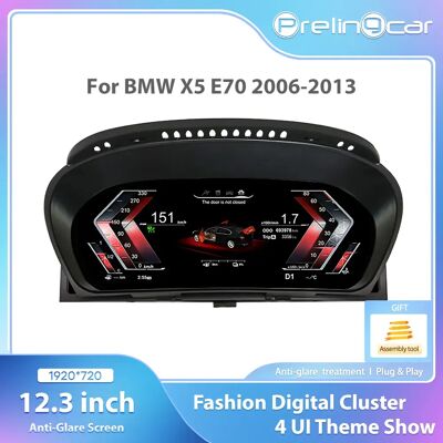 Ninguno Tablero LCD de coche Linux de 12,3 pulgadas para BMW X5 E70 X6 E71 2006-2013 CCC CIC Panel de grupo de instrumentos velocímetro Virtual CockPit Ninguno Tablero LCD de coche Linux de 12,3 pulgadas para BMW X5 E70 X6 E71 2006-2013 CCC CIC Panel de grupo de instrumentos velocímetro Virtual CockPit