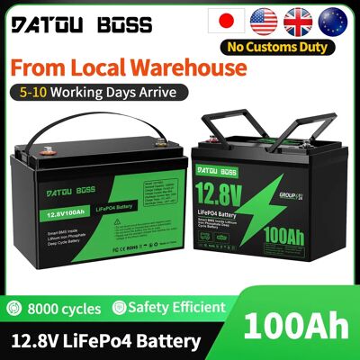 DATOUBOSS Batería MFUZOP 12V 100Ah LiFePO4 con protección de baja temperatura, BMS 100A incorporado, máx. 15000 ciclos, perfecto para motores de curricán, vehículos recreativos DATOUBOSS Batería MFUZOP 12V 100Ah LiFePO4 con protección de baja temperatura, BMS 100A incorporado, máx. 15000 ciclos, perfecto para motores de curricán, vehículos recreativos