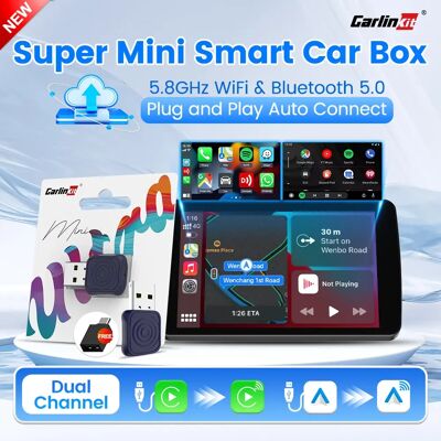 CarlinKit 5,0 Mini Ultra/Pro adaptador inalámbrico CarPlay y Android Auto para coches OEM actualización WiFi BLE teléfono inalámbrico con conexión automática CarlinKit 5,0 Mini Ultra/Pro adaptador inalámbrico CarPlay y Android Auto para coches OEM actualización WiFi BLE teléfono inalámbrico con conexión automática