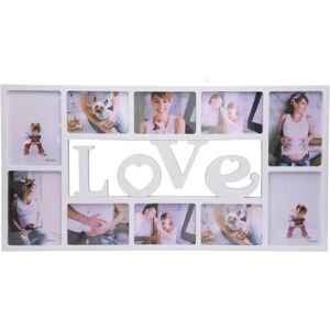 Ninguno Gissed-Marco de Fotos Decorativo LOVE, Diseño Múltiple para Fotografías, Color Blanco Ninguno Gissed-Marco de Fotos Decorativo LOVE, Diseño Múltiple para Fotografías, Color Blanco