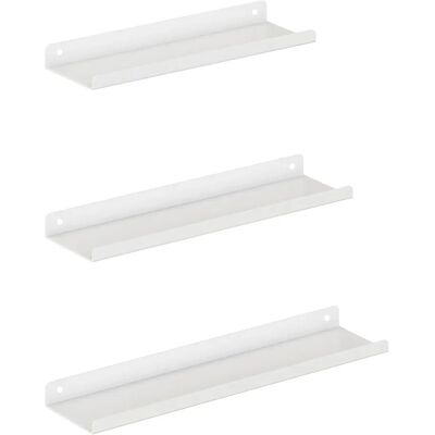 SONGMICS - Estantes de Pared, de Metal, 3 Unidades, flotantes, Estilo Industrial, para Decoraciones, Marcos de Fotos, bibelots, 6 Tornillos incluidos, múltiples disposiciones, Blancos/Negros SONGMICS - Estantes de Pared, de Metal, 3 Unidades, flotantes, Estilo Industrial, para Decoraciones, Marcos de Fotos, bibelots, 6 Tornillos incluidos, múltiples disposiciones, Blancos/Negros