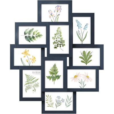 SONGMICS Collage de Marcos de Fotos, 10 Marcos para Fotos de 10 x 15 cm, Marcos de Fotos para Pared, Marcos Múltiples, Decoración de Pared, Azul Marino/Beige Natural/Blanco Nube/Marrón Rústico/Negro SONGMICS Collage de Marcos de Fotos, 10 Marcos para Fotos de 10 x 15 cm, Marcos de Fotos para Pared, Marcos Múltiples, Decoración de Pared, Azul Marino/Beige Natural/Blanco Nube/Marrón Rústico/Negro