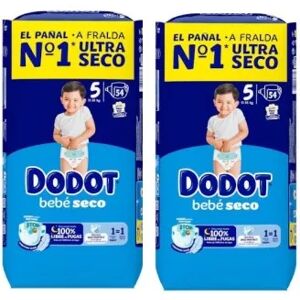 Dodot Bebé-Seco Talla 5 (11-16 kg) Pack Ahorro 108 Pañales – Sequedad Duradera y Protección Anti Fugas Dodot Bebé-Seco Talla 5 (11-16 kg) Pack Ahorro 108 Pañales – Sequedad Duradera y Protección Anti Fugas