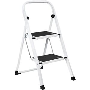 Ninguno Escalera T-Lovendo Plegable 2 Peldaños Antideslizante Color Blanco Ninguno Escalera T-Lovendo Plegable 2 Peldaños Antideslizante Color Blanco
