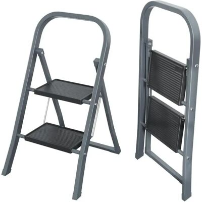 JUJU EasySpeed Escalera Plegable,Escalera 2 Peldaños,Antideslizante Escaleras Puede Soportar 150 kg,Acero Inoxidable Escalera Ligera y Portátil,Ideal para La Cocina, El Baño o El Dormitorio, Color Gris, JUJU EasySpeed Escalera Plegable,Escalera 2 Peldaños,Antideslizante Escaleras Puede Soportar 150 kg,Acero Inoxidable Escalera Ligera y Portátil,Ideal para La Cocina, El Baño o El Dormitorio, Color Gris,