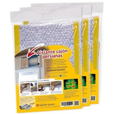 Ninguno Optimer System - Aislante Termico Autoadhesivo para el Cajon de la Persiana - 1.20x0.25m - Aislamiento Termico reduce el Frio y Calor - Pack 3 uds Ninguno Optimer System - Aislante Termico Autoadhesivo para el Cajon de la Persiana - 1.20x0.25m - Aislamiento Termico reduce el Frio y Calor - Pack 3 uds