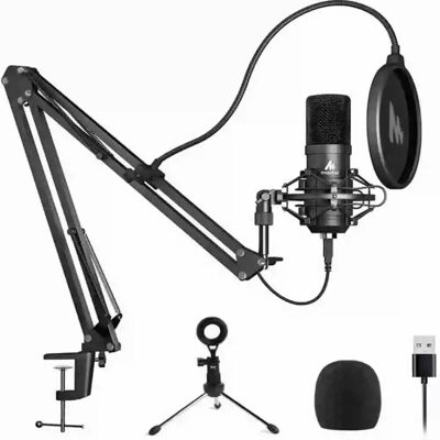 Ninguno MAONO Micrófono con cable USB AU-A04 Plus Condensador cardioide Podcast Mic 192kHz/24bit Plug and Play, proporciona dos soportes de micrófono para transmisión en vivo, voz en off, YouTube, juegos, Ninguno MAONO Micrófono con cable USB AU-A04 Plus Condensador cardioide Podcast Mic 192kHz/24bit Plug and Play, proporciona dos soportes de micrófono para transmisión en vivo, voz en off, YouTube, juegos,