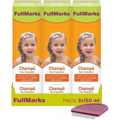 Ninguno Pack x3 FullMarks Champú antipiojos 150 ml Ninguno Pack x3 FullMarks Champú antipiojos 150 ml